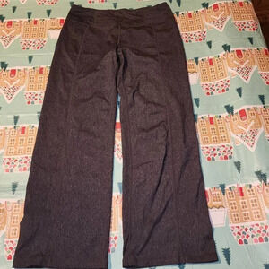 Prana Womens Heathered Black Yoga Pants Medium Short Inseam‎
